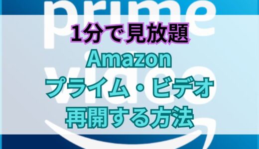 【1分で見放題】Amazonプライムビデオの再開方法を画像付きで分かりやすく説明